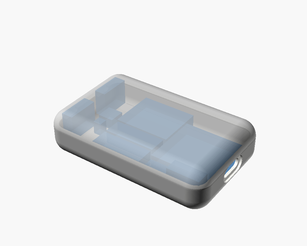 Controller box A opened, with component keep-outs