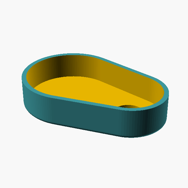 OpenSCAD render of Offset gear drive: cover base