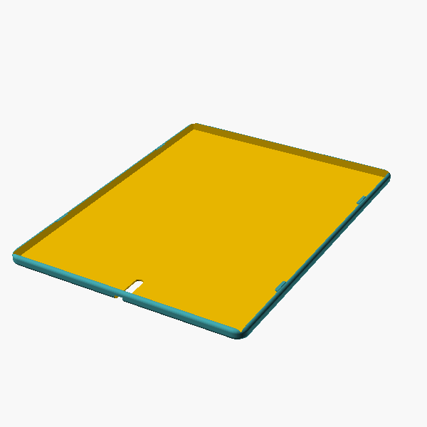 OpenSCAD render of Pane pack, panel only (recommended)